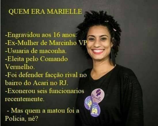 Post com inverdades sobre Marielle Franco (Reprodução/Reprodução)
