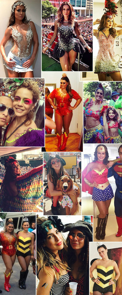 Vai cair na folia? Inspire-se nas fantasias de Carnaval das famosas Sabrina Sato, Lia Khey, Paloma Bernardi, Leandra Leal, Preta Gil, Cynthia Howlett, Fernanda Paes Leme, Babi Rossi e Carol Dieckmann inspiram fantasias para o seu Carnaval. (Foto: Reprodução/Instagram)