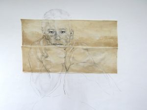 Marco abre amostras de “universo” de esculturas, telas e instalações “Estado de Espírito XI”, tela de Pérola Bonfanti.