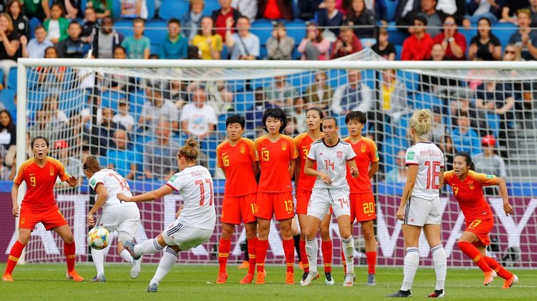 Jogo China x Espanha na Copa do Mundo de Futebol Femnino - França 2019. - Phil Noble/ Reuters 