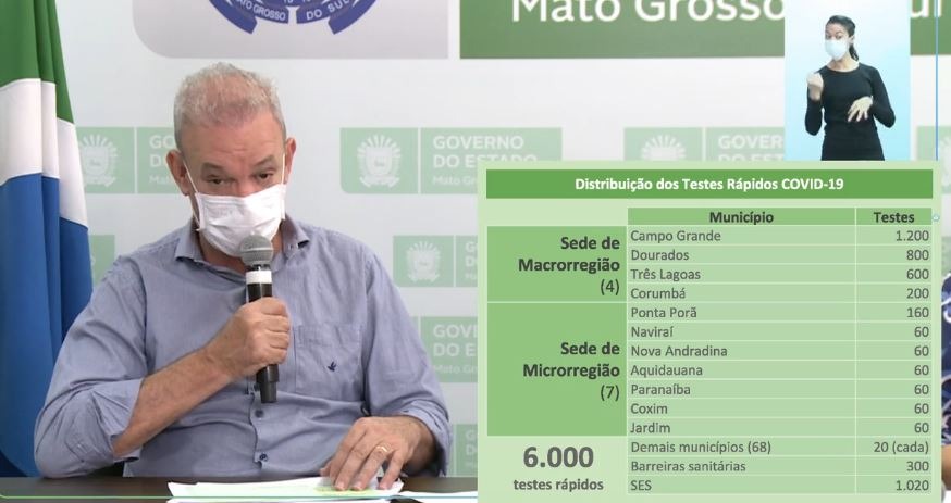 SES distribui 6 mil testes rápidos para diagnóstico do coronavírus