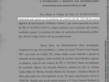 MP diz que 26 páginas sumiram do processo contra Olarte