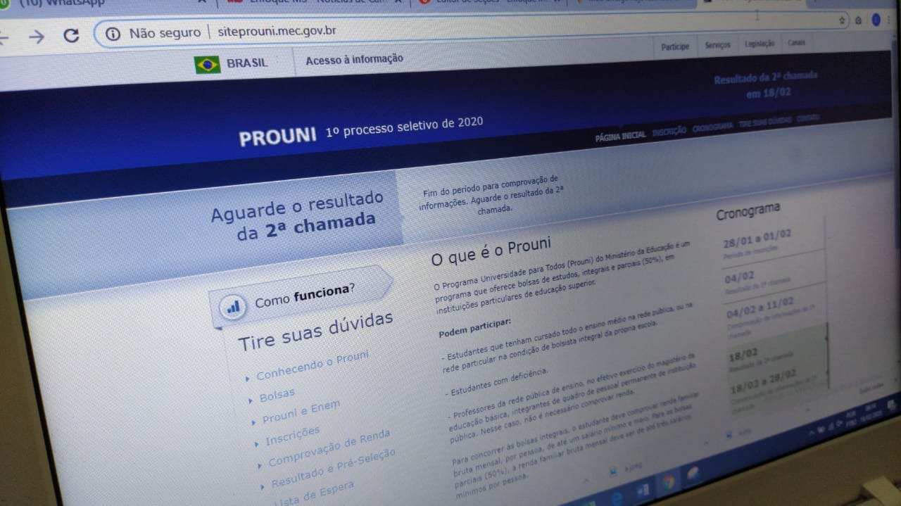 MEC divulga hoje resultado da segunda chamada do ProUni