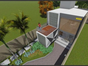 Fachada de casa em condomínio de Mogi.