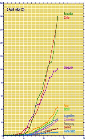 Taxa de infecção por covid-19 por milhão de habitantes
Reprodução