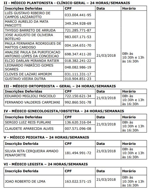 Prefeitura convoca 32 médicos para atuarem em unidades de saúde