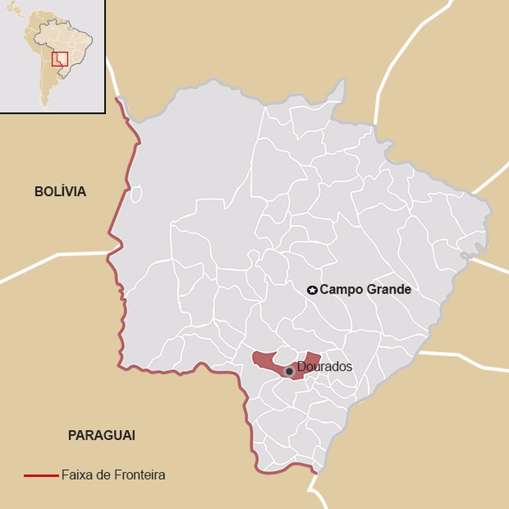 Região de MS que fica na fronteira com o Paraguai e Bolívia (Foto: Thiago Fontoura)