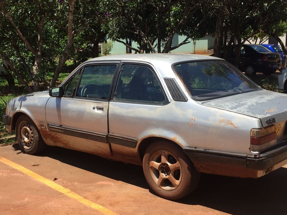 Chevette usado nos furtos foi apreendido em janeiro de 2018 (Foto: Dyego Queiroz)