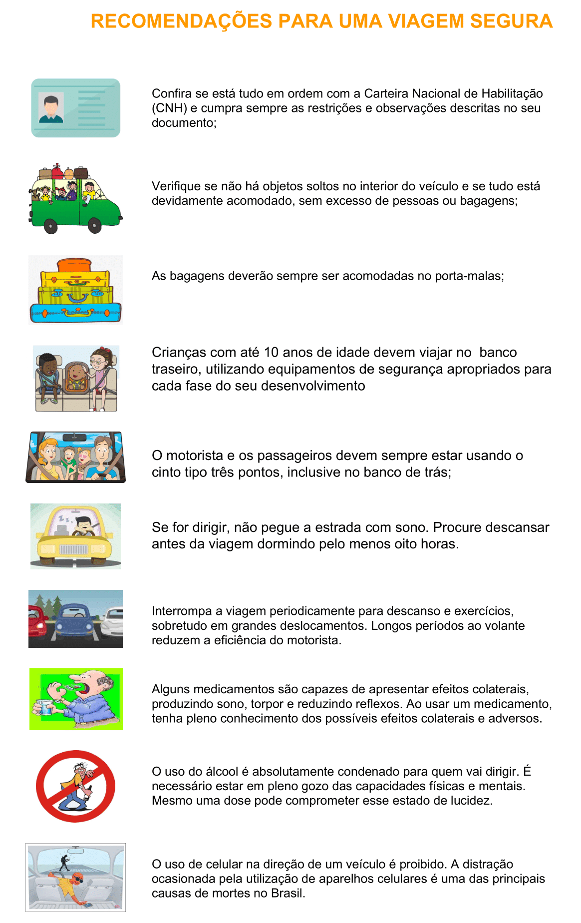 Dez recomendações para garantir segurança no trânsito durante período de Carnaval