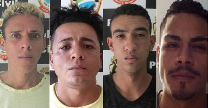 PC divulga identificação de acusados envolvidos em decapitação de jovem em Corumbá Da esquerda para a direita: Crisavano Castedo de Souza; Douglas da Silva Oliveira; Mateus dos Santos Alves e Robermauro Mercado Rocha. Divulgação
