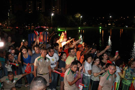 Campo Grande se despede da Tocha Olímpica com grande festa no Parque das Nações Indígenas Foto:Cesar Krugel