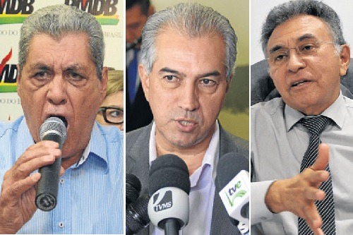 André, Azambuja e Odilon são os principais rivais na próxima disputa ao governo - Foto: Arquivo / Correio do Estado