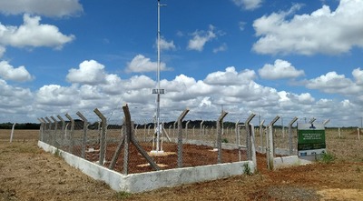 Uma das estações meteorológicas de Mato Grosso do Sul. Foto: Semagro/Cemtec
