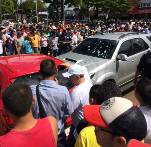 Execução no centro de Ponta Porã (Foto: PPInforma)