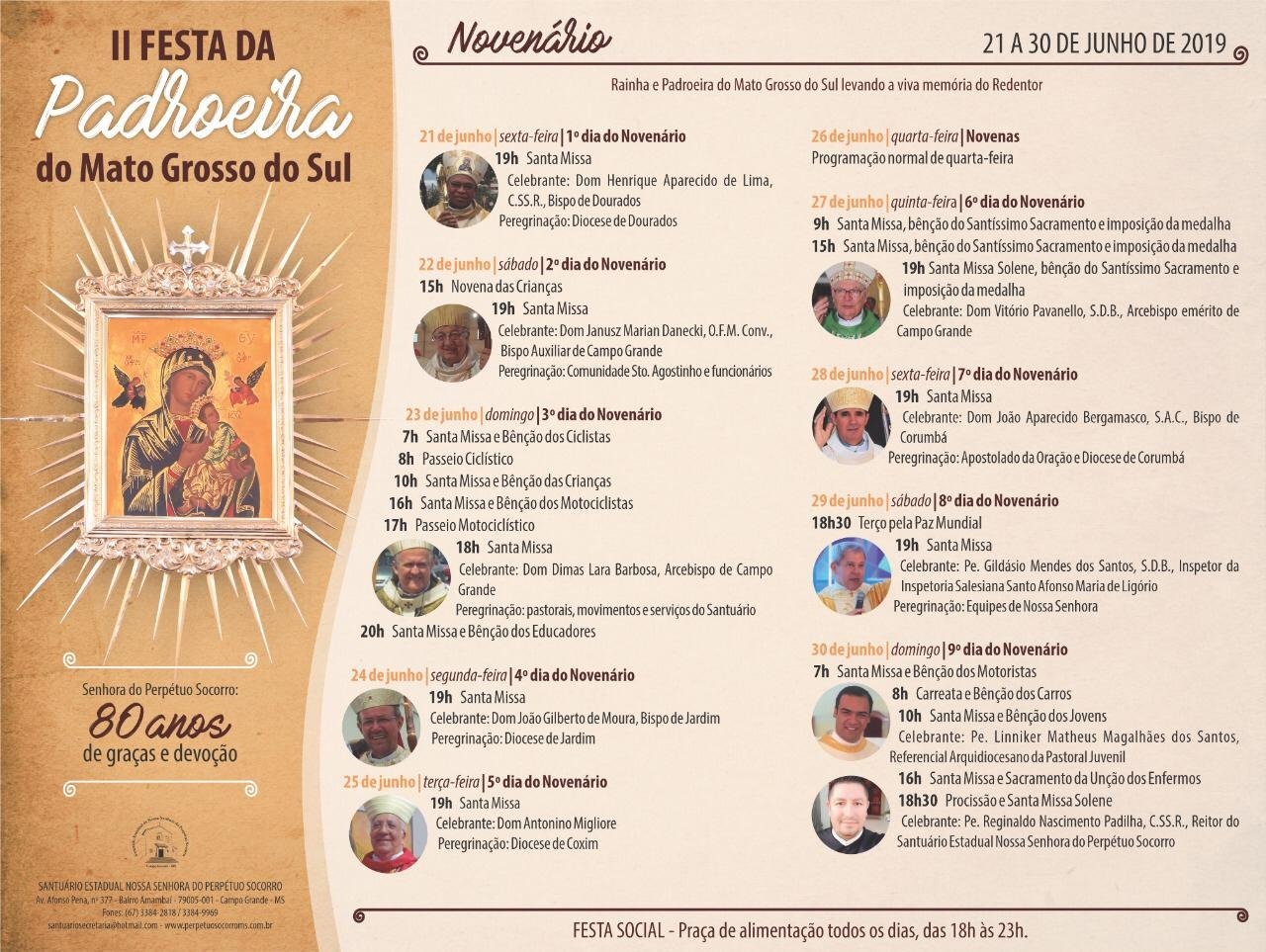2ª Festa da Padroeira do Estado começa nesta sexta-feira