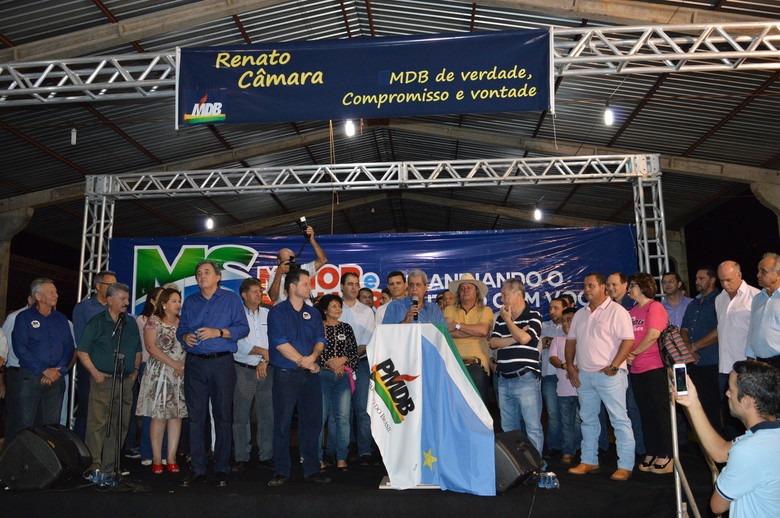 MDB reforça em Dourados pré-candidatura ao governo Encontro ocorreu na noite de ontem (23), em Dourados - Gizele Almeida