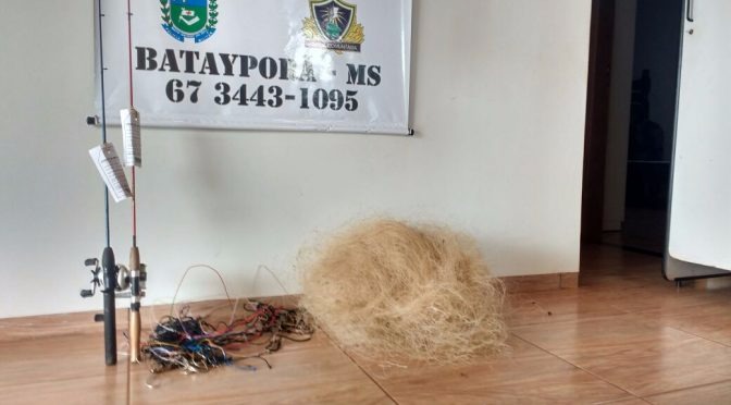 Pescadores de outros estados são autuados durante operações da PMA Material de pesca apreendido em Batayporã