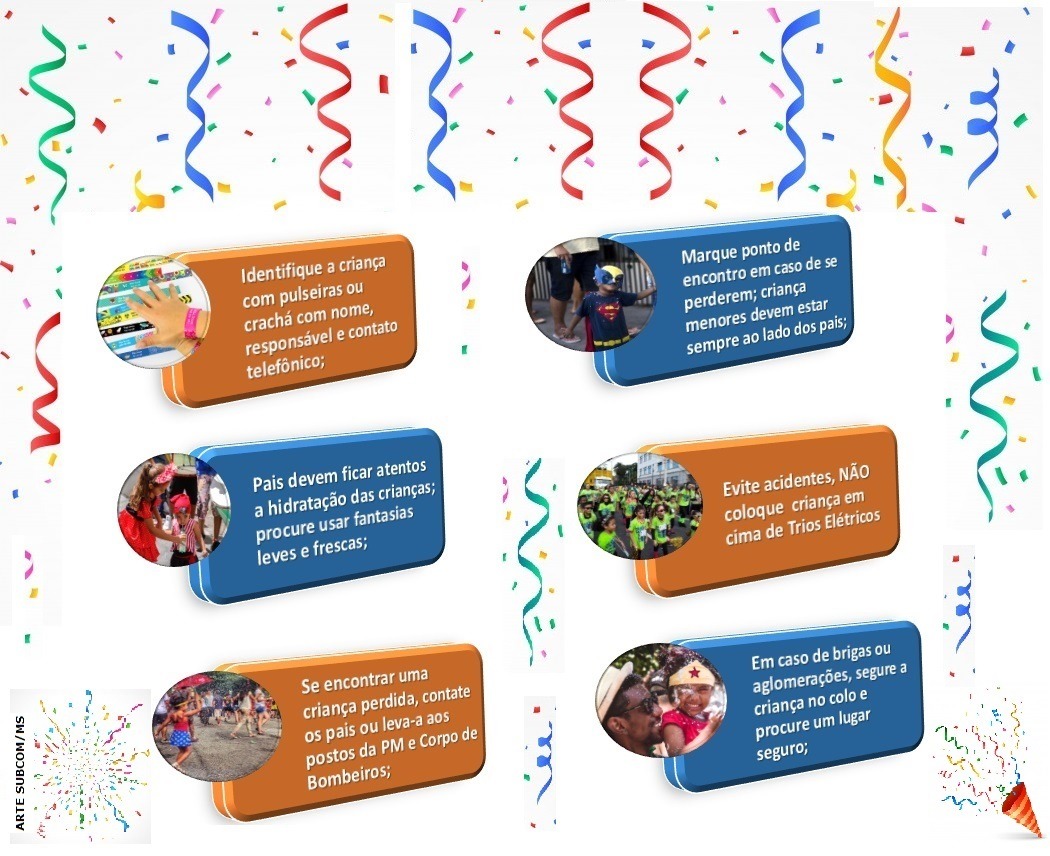 Identificação e cuidados com a saúde garantem carnaval tranquilo para crianças Identificação e cuidados com a saúde garantem carnaval tranquilo para crianças