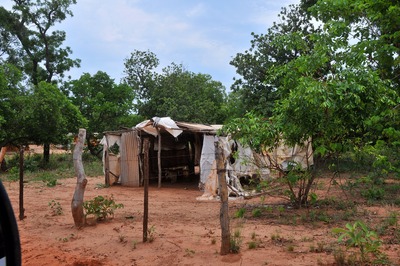 Pobreza e abandono transformam projeto agrário em assentamento fantasma Barracos abandonados no lugar de moradias para produtores rurais é o que se vê em vários lotes do local - Foto: Valdenir Rezende / Correio do Estado