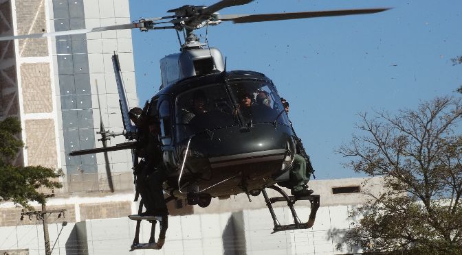 Helicóptero Harpia 01 da Polícia Militar de MS. 
Foto: João Garrigó