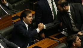 O deputado Rodrigo Maia (DEM-RJ) venceu a eleição para a presidência da Câmara com 120 votosFabio Rodrigues Pozzebom/Agência Brasil