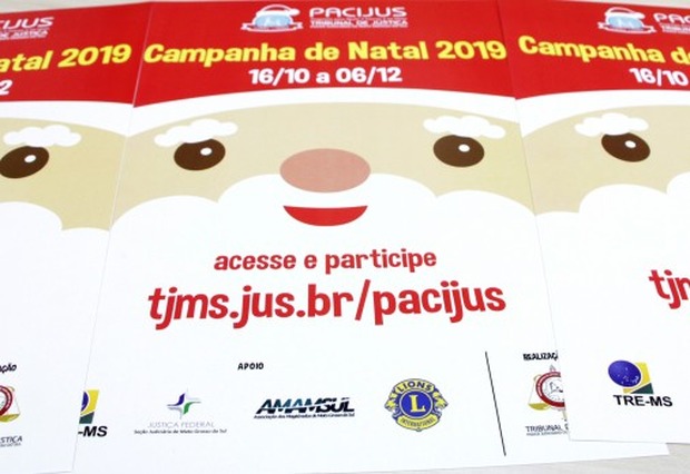 TJMS lança campanha de Natal 2019 do Pacijus TJMS lança campanha de Natal 2019 do Pacijus