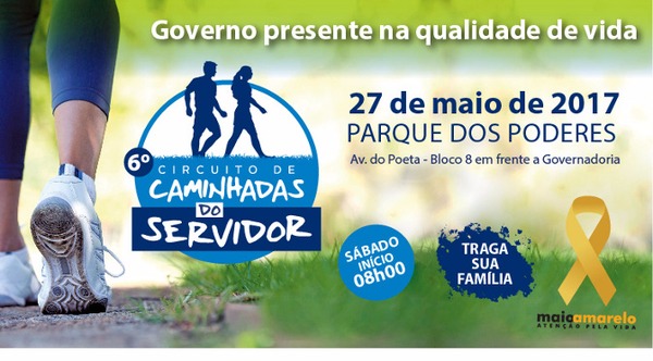 6° Circuito de Caminhadas do Servidor acontece sábado com sorteio de prêmios e atividades para crianças