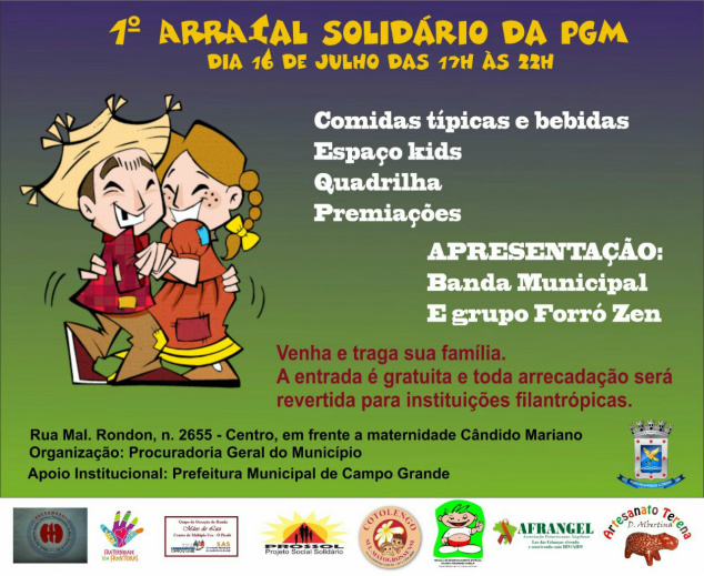 I Arraial Solidário da PGM acontece no sábado na Central de Atendimento