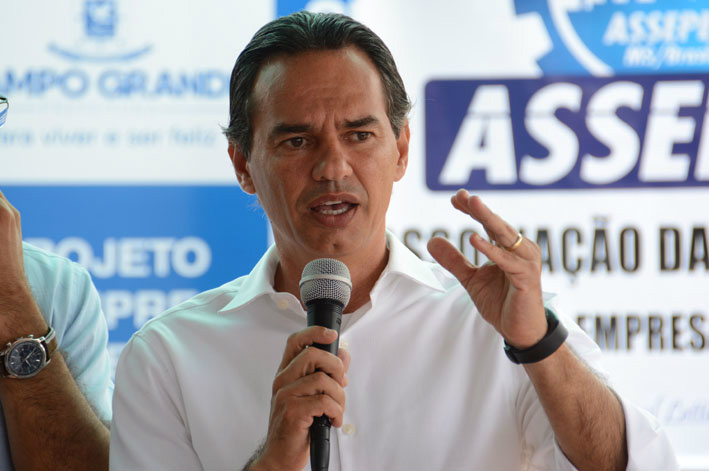 Prefeito dispara contra o MP: "todo dia chega um ofício dando prazo Prefeito criticou MP durante agenda - Foto: Álvaro Rezende/Correio do Estado