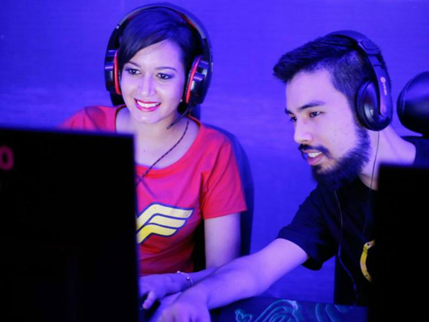 Casal game (Foto: Lívio Bozzano/ Arquivo Pessoal Griscele Souza)
