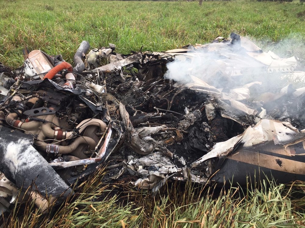 Aeronave levava empresário; piloto também morreu (Foto: Alisson Silva)