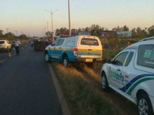 Acidente aconteceu na MS-164, perto do CTG de Ponta Porã (Foto: Porã News)
