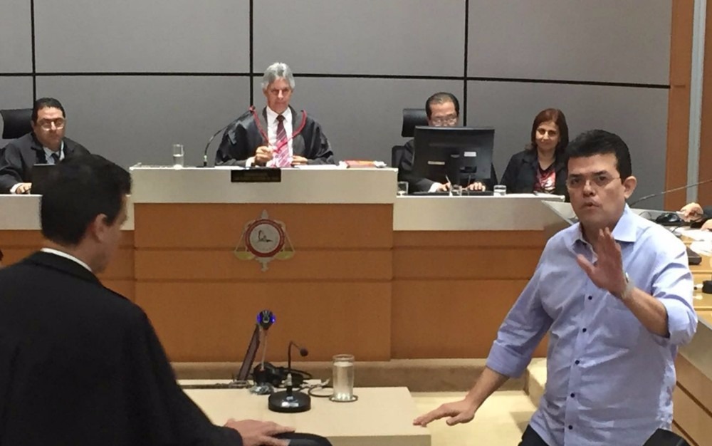 Olarte vai recorrer em liberdade para derrubar condenação por corrupção Olarte foi ouvido pela Justiça pela 1ª vez no caso dos cheques em branco em 2016 (Foto: Gabriela Pavão/G1 MS)