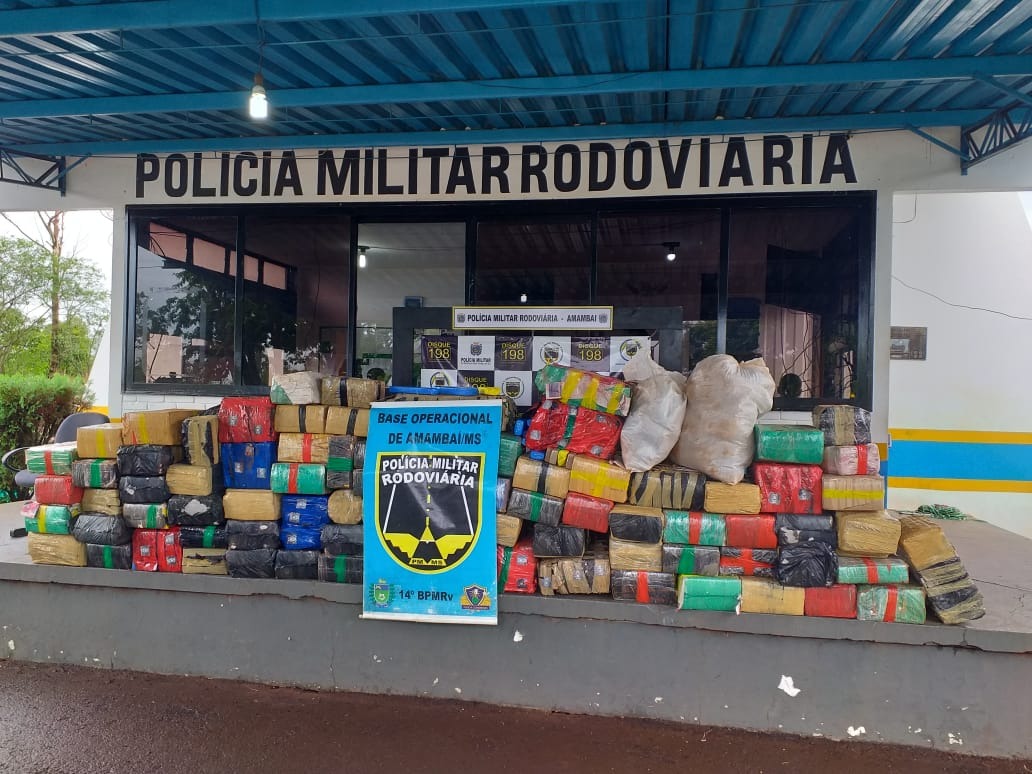 PMR apreende quase 2,5 toneladas de maconha na MS-156