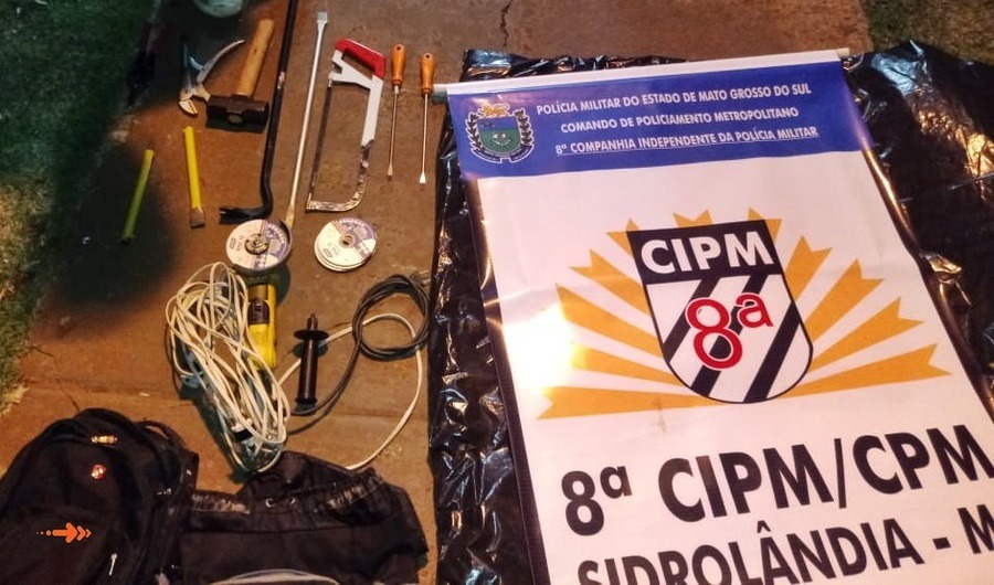 Materiais apreendidos. Sidrolândia News