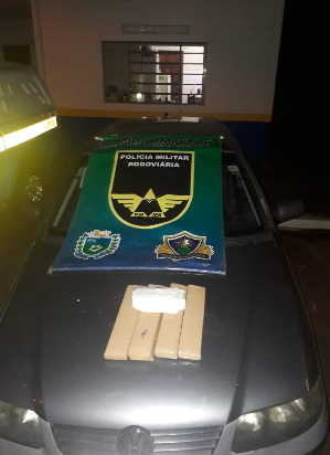 Homem é preso com maconha e cocaína no posto Aquidaban PM/Divulgação