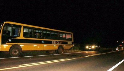 Garota é arremessada por carro, atropelada por carreta e morre em rodovia A garota desceu do ônibus escolar em que estava com a irmã para atravessar a rodovia - Foto: Região News
