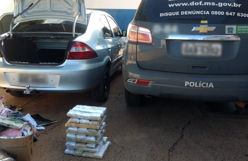 Veículo com mais de 30 quilos de maconha foi apreendido pelo DOF