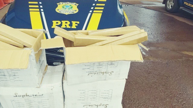 Jovem é preso em flagrante com 203 kg de maconha na BR-163 Jovem é preso em flagrante com 203 kg de maconha na BR-163
