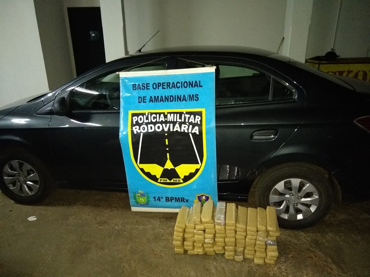 Polícia Militar Rodoviária apreende 38 kg de maconha em Ivinhema Divulgação