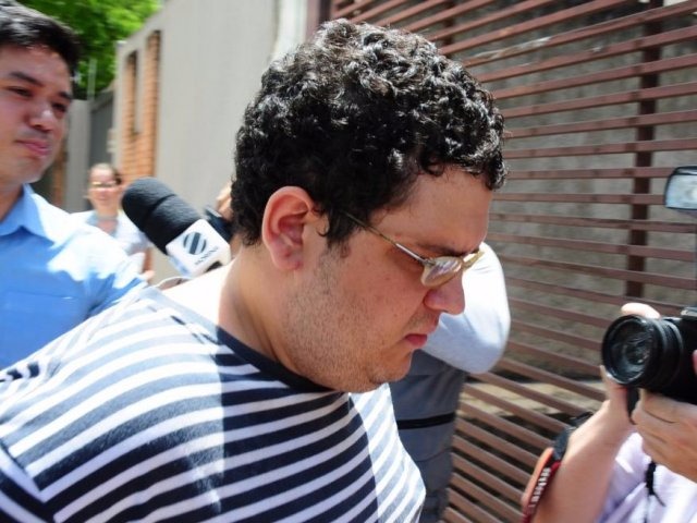 Acadêmico chega à Agepen para colocar tornozeleira - Foto: Paulo Francis