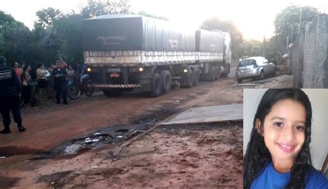 Menina de 8 anos morre e outra fica ferida após serem atropeladas por carreta Evaldo Sergio/Folha Conesul