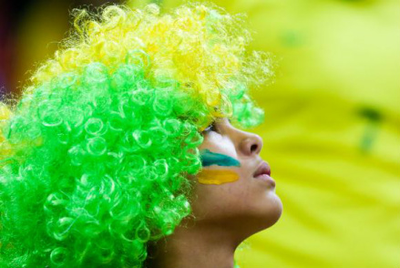 Brasília -Torcedores assistem ao jogo entre as seleções do Brasil e do Iraque pela primeira fase do futebol olímpico, no Estádio Mané Garrincha (Marcelo Camargo/Agência Brasil)Marcelo Camargo/Agência Brasil
