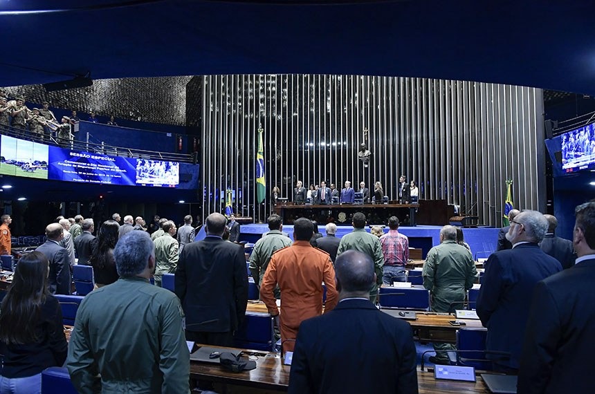 Aviação de segurança pública recebe homenagem no Senado Foto: Senado
