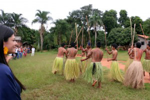 Durante apresentação de dança