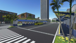 Projeto arquitetônico da Estação de Integração Leste, obra que será licitada ainda este mês – Divulgação