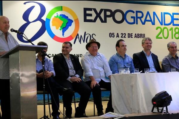 Deputados prestigiam abertura da 80ª Expogrande e reforçam importância da pecuária de MS Esta é a 80ª edição da Expogrande e ocorre no Parque de Exposições Laucídio Coelho. Foto: Chico Ribeiro