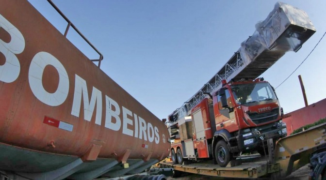 Chega a MS uma das escadas de combate a incêndio mais modernas do mundo Chico Ribeiro