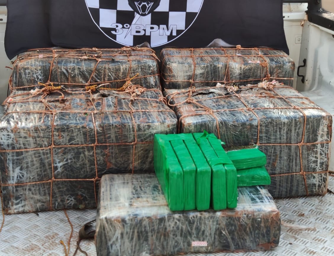 Dupla é presa com 200 quilos de maconha em casa Divulgação