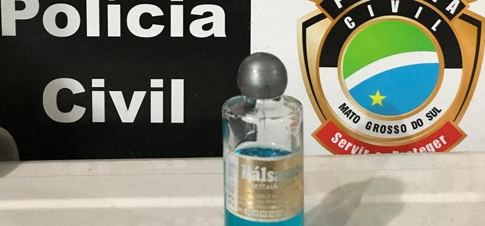 Óleo usado por falso missionário para cometer abusos. Polícia Civil MS